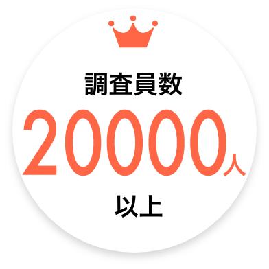 調査院数20000人以上